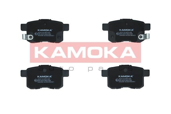 KAMOKA JQ101122 Brake pad set Rear Axle, with acoustic wear warning