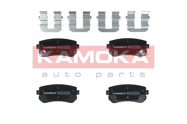 KAMOKA JQ101146 Brake pad set Rear Axle, with acoustic wear warning