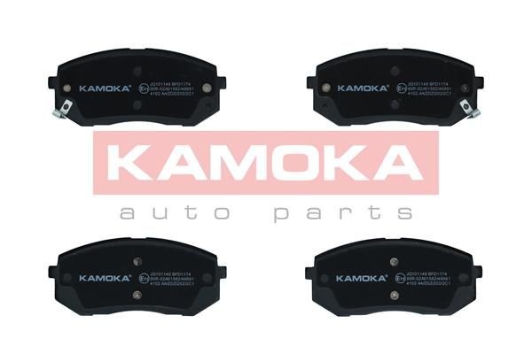 KAMOKA JQ101149 Brake pad set Front Axle, with acoustic wear warning