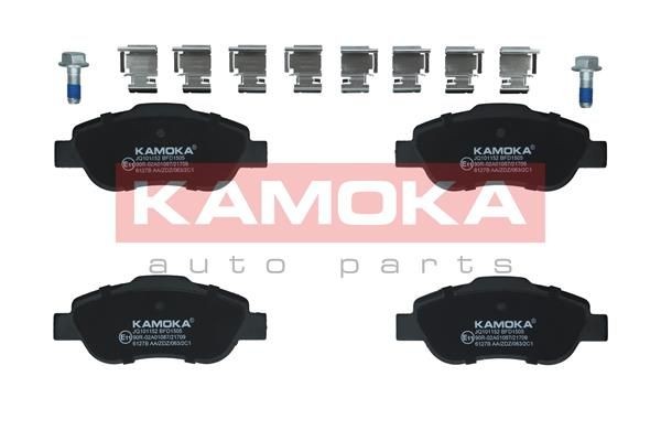 KAMOKA JQ101152 Brake pad set Front Axle, excl. wear warning contact, with accessories