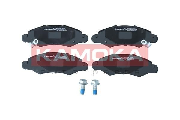 KAMOKA JQ1012846 Brake pad set Front Axle, with acoustic wear warning, with accessories