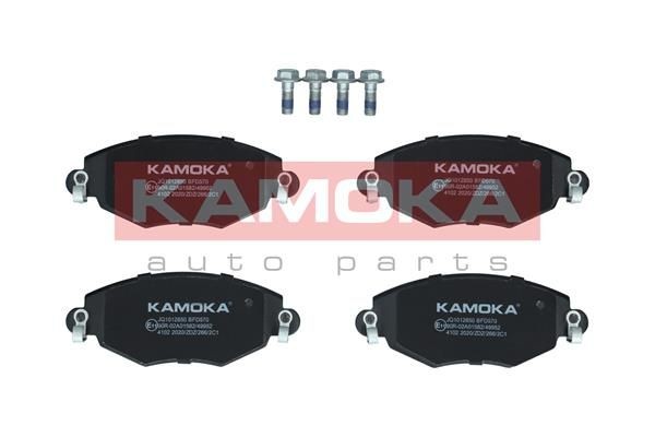 JQ1012850 KAMOKA Brake pad set JAGUAR Front Axle, with acoustic wear warning, with accessories