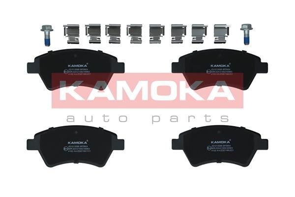 21980 KAMOKA Front Axle, excl. wear warning contact, with accessories Height: 60mm, Width: 137mm, Thickness: 18mm Brake pads JQ1013088 buy