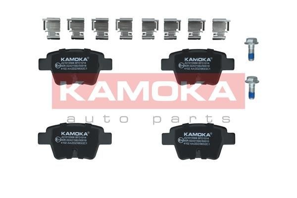 KAMOKA JQ1013568 Brake pad set Rear Axle, excl. wear warning contact
