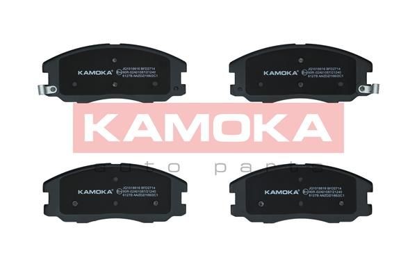 KAMOKA JQ1018616 Brake pad set Front Axle, with acoustic wear warning