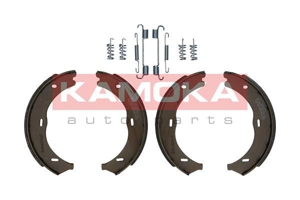 KAMOKA JQ212031 Handbrake shoes Rear Axle, with attachment material, without accessories, without spring