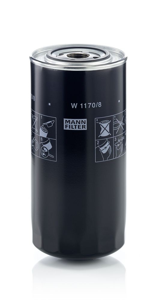MANN-FILTER W 1170/8 Oil filter 1-12 UNF, Spin-on Filter