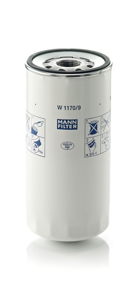 MANN-FILTER M 30 X 2, with one anti-return valve, Spin-on Filter Ø: 108mm, Height: 227mm Oil filters W 1170/9 buy