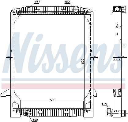 NISSENS 62342A Kühler, Motorkühlung für IVECO EuroStar LKW in Original Qualität