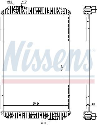NISSENS Aluminium, 975 x 659 x 40 mm, without frame, Brazed cooling fins Radiator 625710 buy