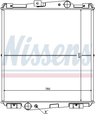 NISSENS Copper, 820 x 790 x 52 mm, without frame, Brazed cooling fins Radiator 65464 buy