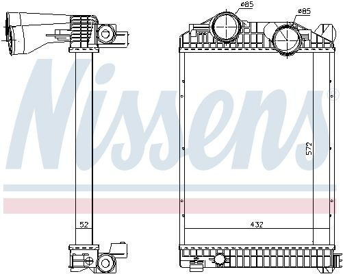 NISSENS 96969 Ladeluftkühler für MERCEDES-BENZ ATEGO LKW in Original Qualität