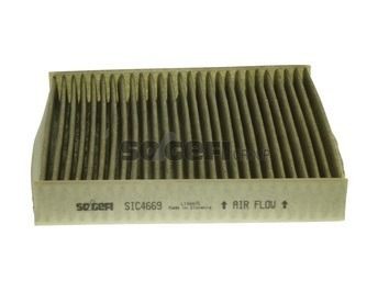 PURFLUX SIC4669 Air conditioner filter Activated Carbon Filter, 215 mm x 200 mm x 35 mm