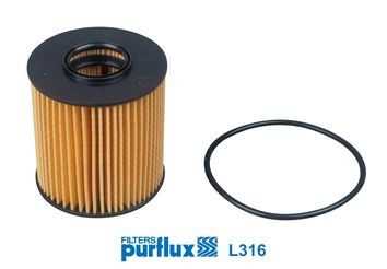 OEM-quality PURFLUX L316 Engine oil filter