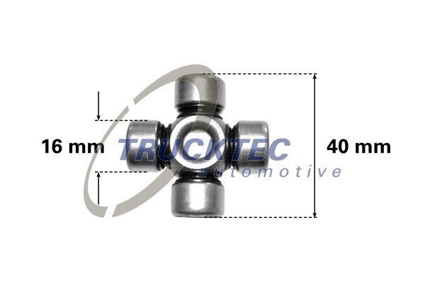 TRUCKTEC AUTOMOTIVE 02.34.046 Gelenk, Lenksäule für IVECO PowerStar LKW in Original Qualität