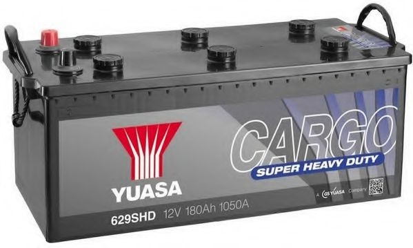 YUASA CARGO 629SHD Battery 12V 180Ah 1050A D5 with handles, HEAVY DUTY [increased cycle and vibration proof]