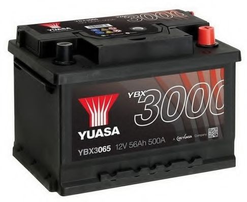 55530 YUASA YBX3000 12V 56Ah 500A B3/B4 with handles, with load status display, Lead-acid battery Cold-test Current, EN: 500A, Voltage: 12V Starter battery YBX3065 buy