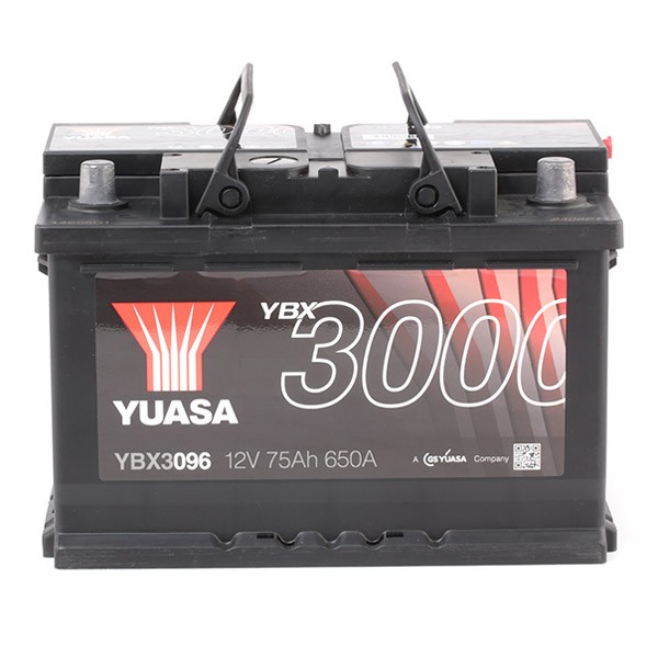 YBX3335 YUASA 58521 YBX3000 Batería de arranque 12V 95Ah 720A con asas, con  indicador de carga, Batería de plomo y ácido