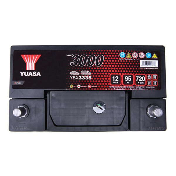 YBX3335 YUASA 58521 YBX3000 Batterie 12V 95Ah 720A avec poignets