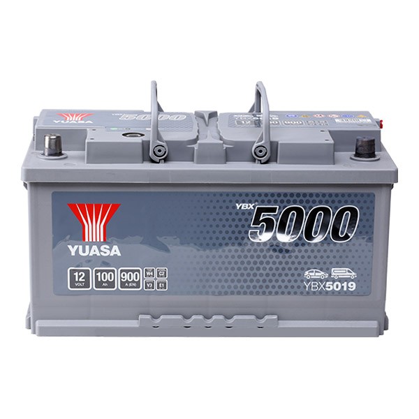 YUASA YBX5019 YBX5000 Batterie 12V 100Ah 900A avec témoin de niveau de  charge, Batterie au plomb