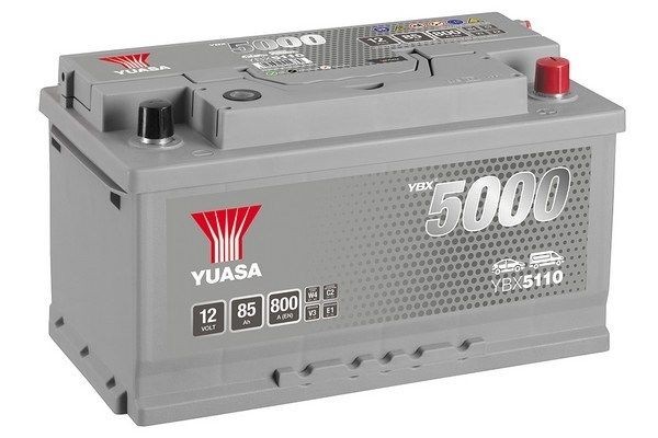 YUASA YBX5110 YBX5000 Batterie 12V 85Ah 800A mit Handgriffen, mit