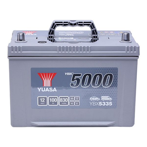 YUASA YBX5335 YBX5000 Batterie 12V 100Ah 830A mit Handgriffen, mit