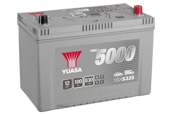 YUASA YBX5335 YBX5000 Batterie 12V 100Ah 830A mit Handgriffen, mit