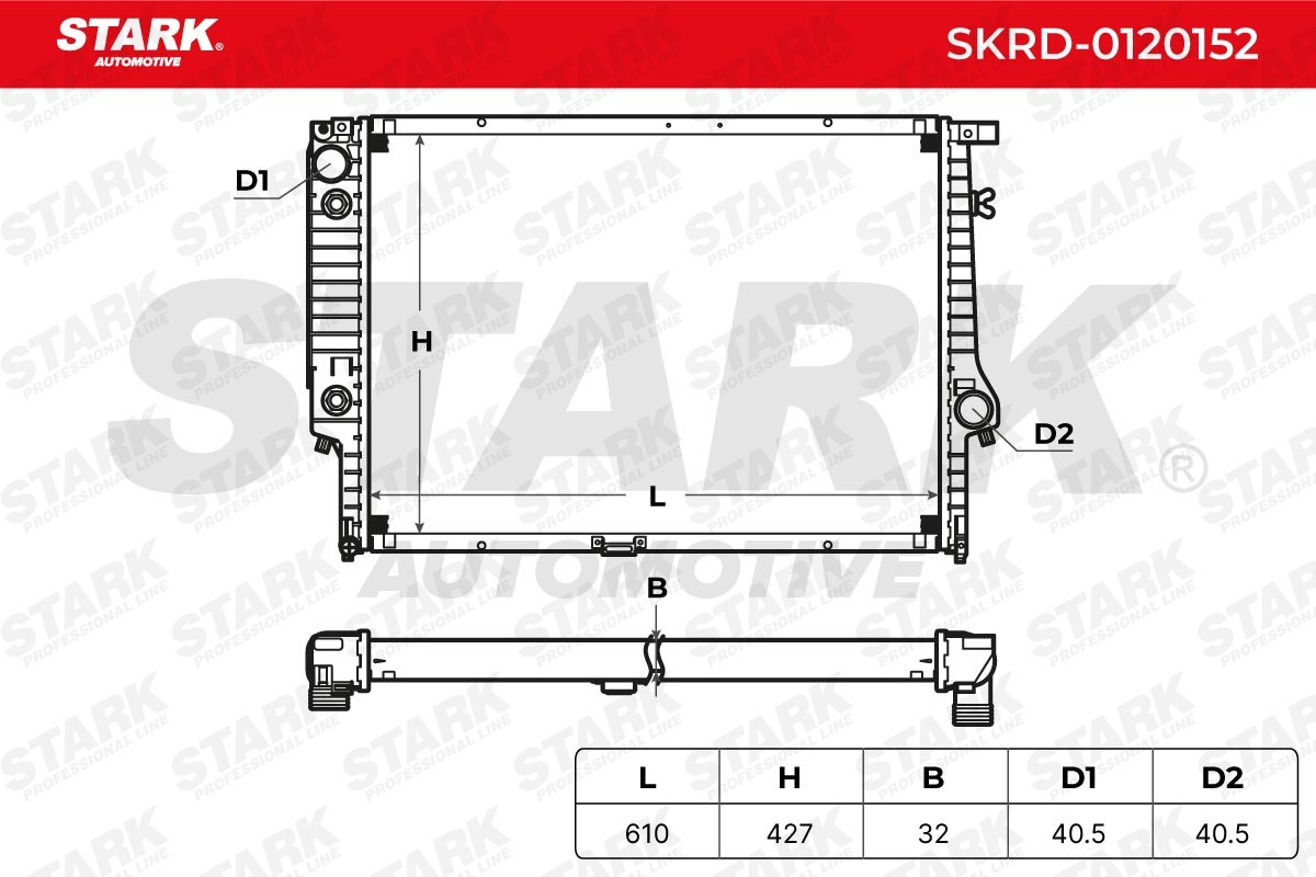 STARK SKRD-0120152 Engine radiator 1711.1.709.459