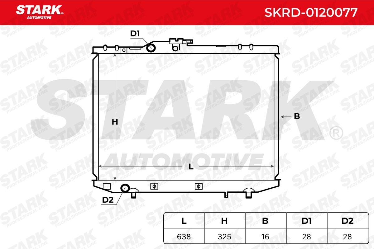 STARK SKRD-0120077 Engine radiator 16400-11360