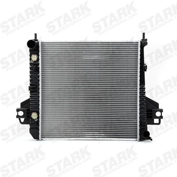 STARK SKRD-0120068 Engine radiator Aluminium, for vehicles with/without air conditioning, Manual-/optional automatic transmission, Brazed cooling fins
