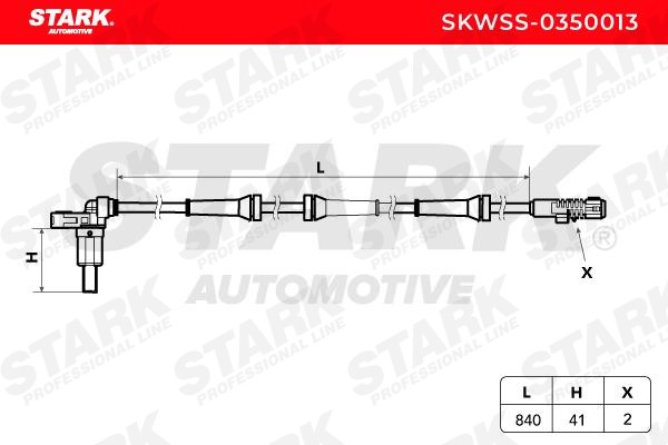 STARK ABS wheel speed sensor SKWSS-0350013 for PEUGEOT 206