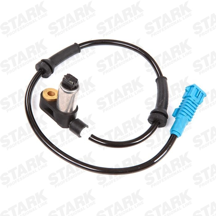 STARK SKWSS-0350043 ABS sensor Front axle both sides, Inductive Sensor, 2-pin connector, 1,1 kOhm, 575mm, 30mm, blue, rectangular