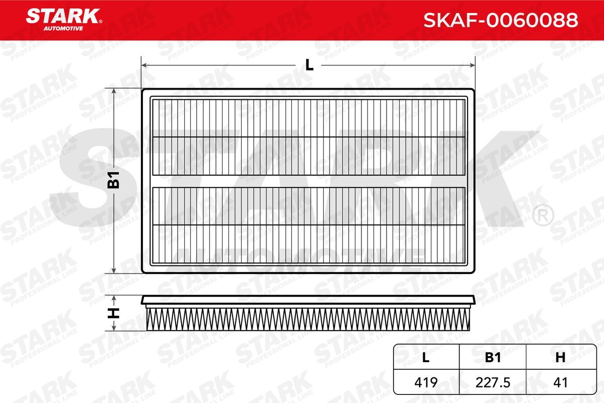 STARK Air filter SKAF-0060088 suitable for MERCEDES-BENZ VIANO, VITO