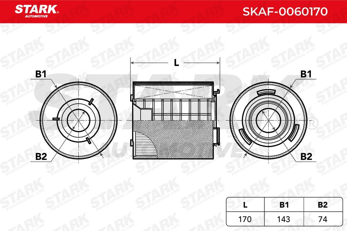 SKAF0060170 Engine air filter STARK SKAF-0060170 review and test