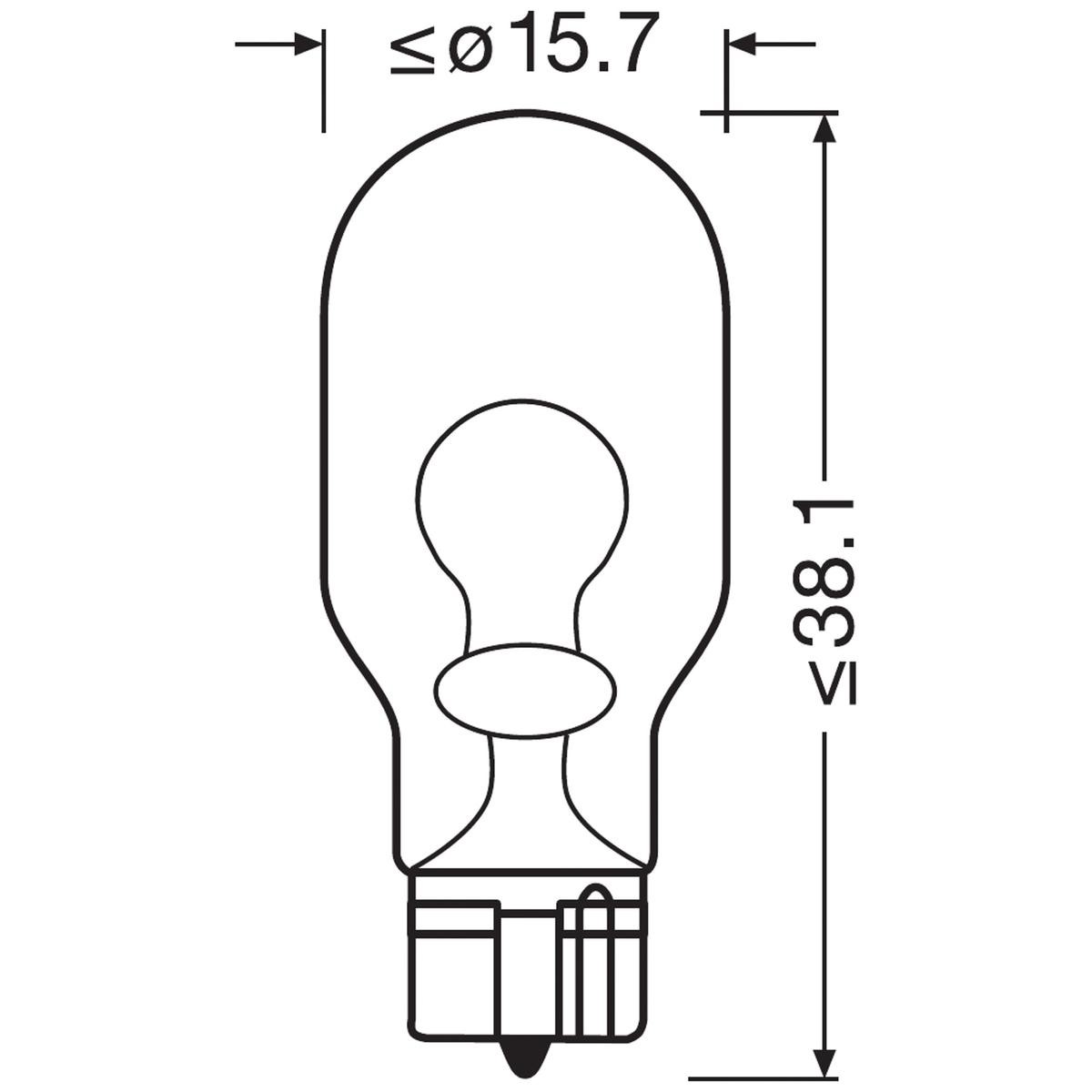 921-02B Bulb, indicator 921-02B OSRAM 12V 16W, W16W