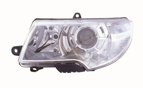 ABAKUS 665-1116LMLDBEM Headlight Left, H3, H7, Crystal clear, with motor for headlamp levelling, PK22s, PX26d
