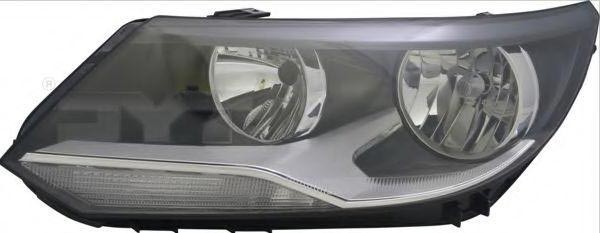 TYC 20-14370-05-2 Headlight Left, H7, H15, for right-hand traffic, with electric motor