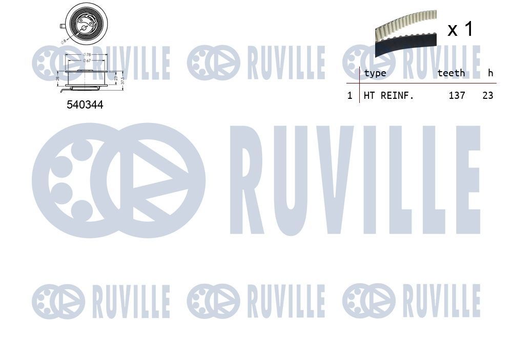 RUVILLE 57524 Tensioner pulley 639 200 04 70