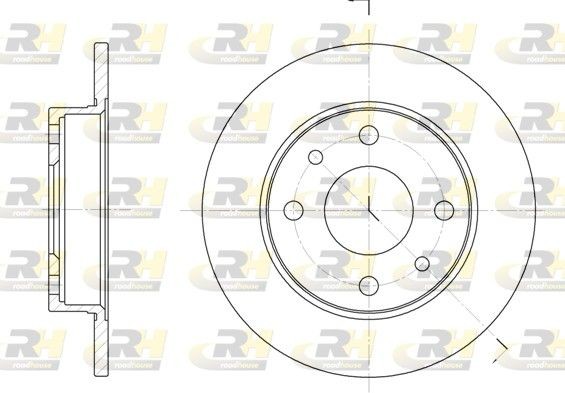 ROADHOUSE DSX611000 Brake rotor Front Axle, Rear Axle, 240x11mm, 4, solid