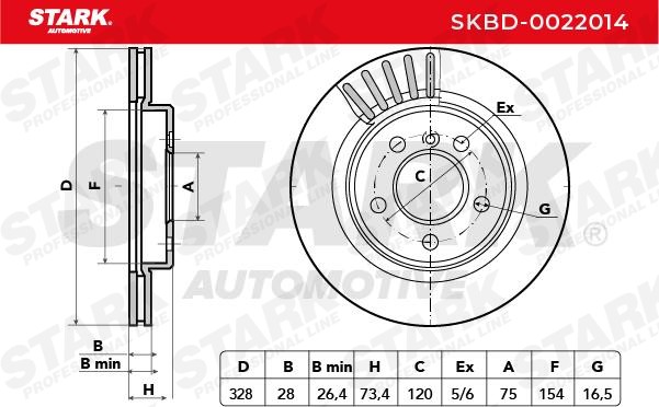 STARK Brake discs SKBD-0022014 buy online