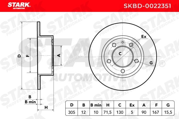 STARK Brake rotors SKBD-0022351