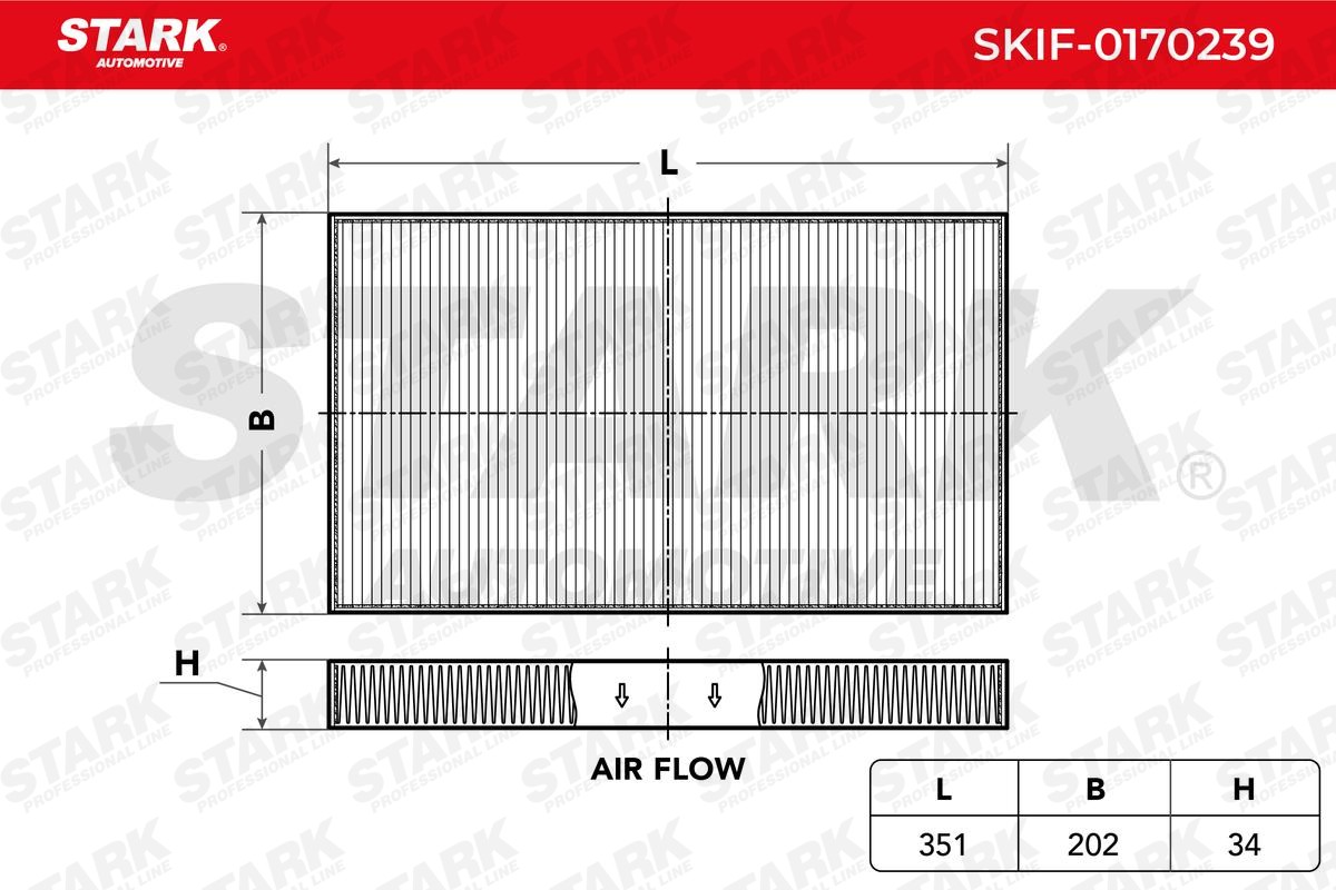 STARK Air conditioning filter SKIF-0170239 suitable for MERCEDES-BENZ SPRINTER, VIANO, VITO