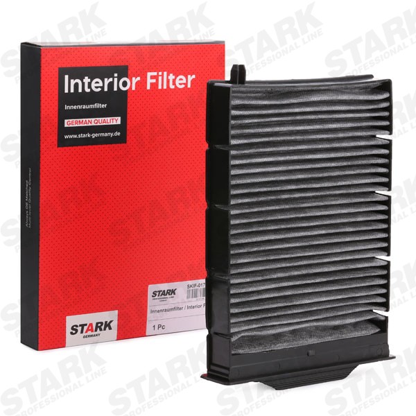 STARK SKIF-0170193 Pollen filter Activated Carbon Filter, Filter Insert, with Odour Absorbent Effect, 250 mm x 182 mm x 30 mm