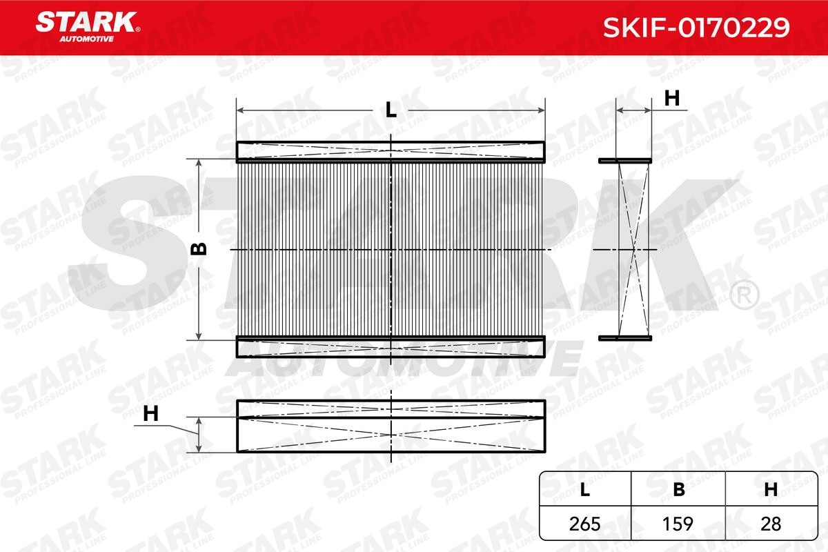 STARK Air conditioning filter SKIF-0170229 for LAND ROVER RANGE ROVER, DISCOVERY