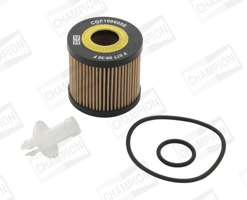 CHAMPION COF100605E Oil filter with gaskets/seals, Filter Insert