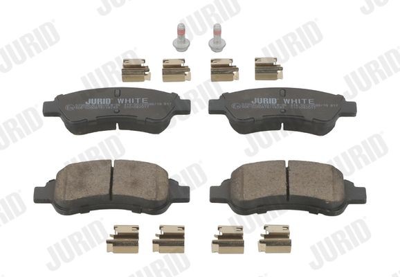 JURID Jurid White Low Dust, Ceramic, not prepared for wear indicator Height 1: 51,6mm, Width: 136,8mm, Thickness: 19mm Brake pads 573030JC buy