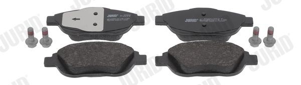 JURID 573264J Brake pad set not prepared for wear indicator, with accessories