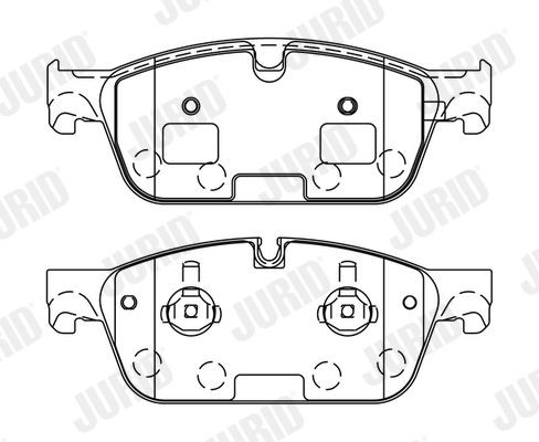JURID 573448J Brake pad set prepared for wear indicator, with piston clip, without accessories