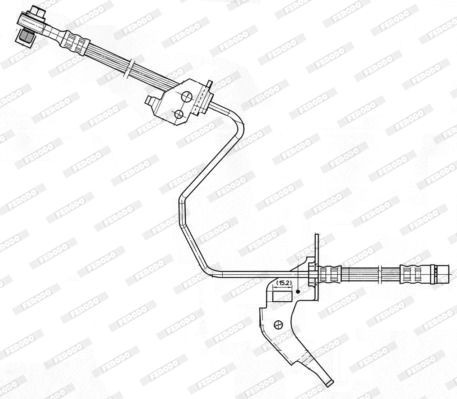 Original FERODO Flexible brake line FHY2605 for OPEL ZAFIRA