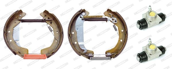 Opel COMBO Brake set, drum brakes 7866279 FERODO FMK572 online buy